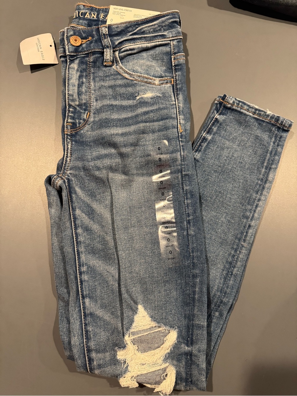 American Eagle Outfitters Light Blue Ripped Skinny Jeans